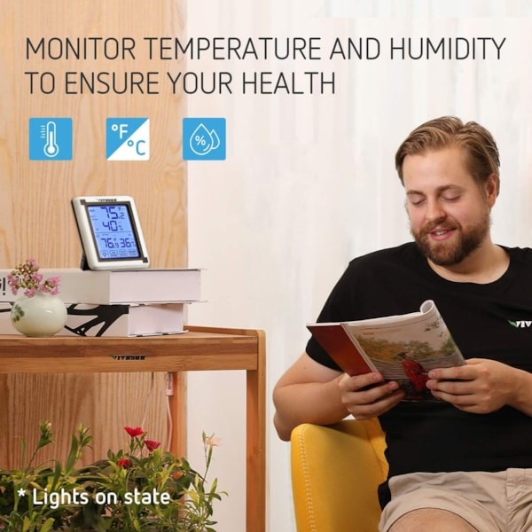 Wireless Thermometer and Hygrometer with 3 Remote Sensors